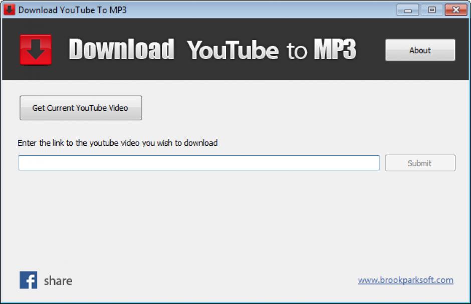 Download YouTube to MP3 main screen