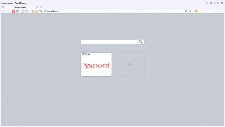 Avant Browser Ultimate main screen