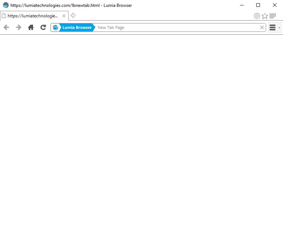 Lumia Browser main screen