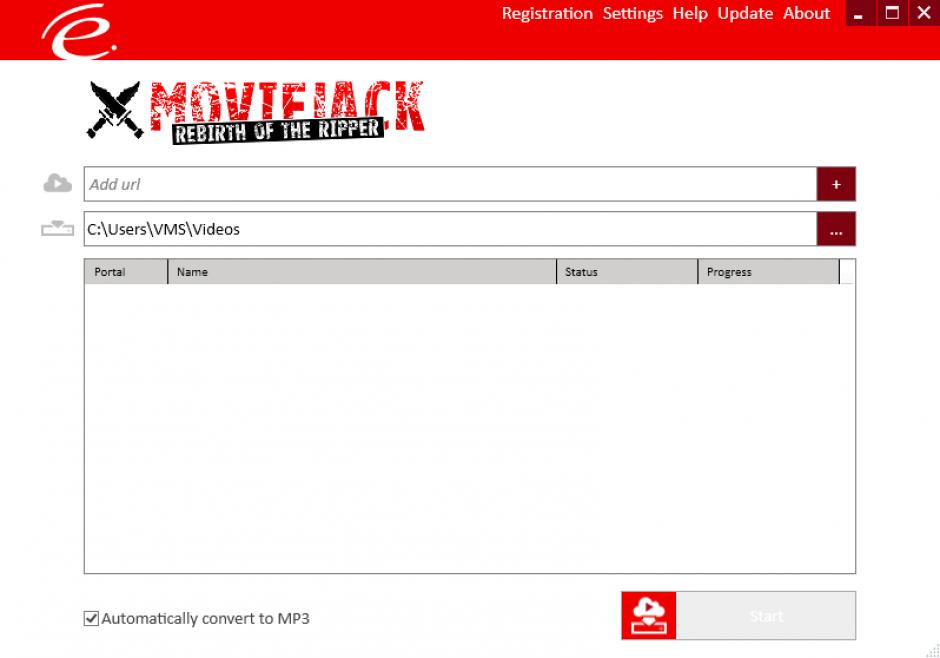 screenshot of program