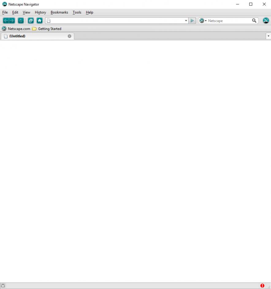 Netscape Navigator main screen