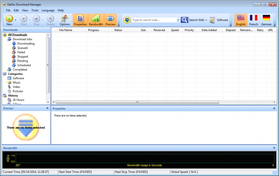 screenshot of program