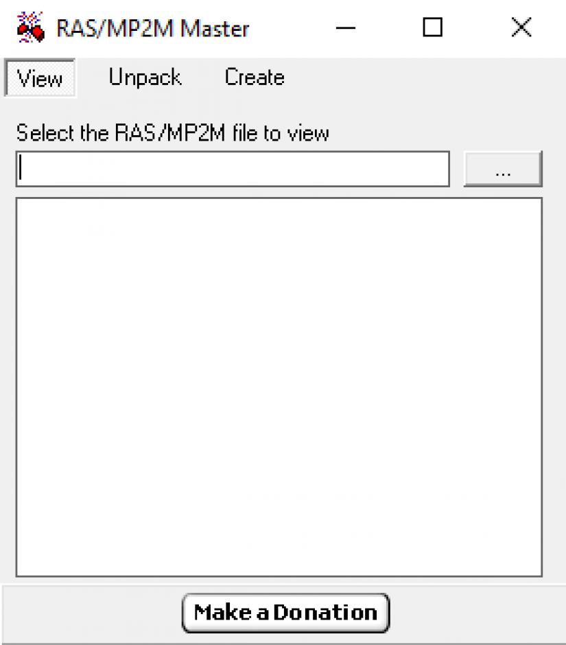 screenshot of program