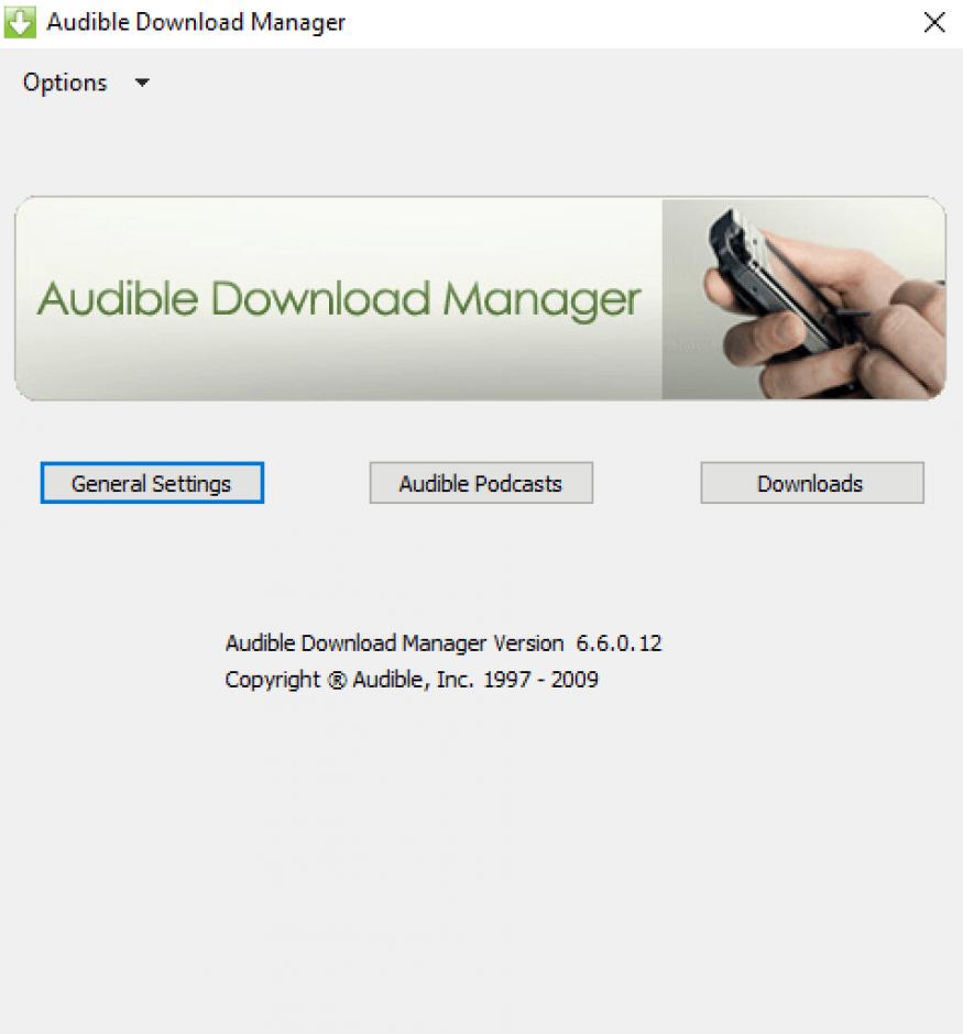 Audible Download Manager main screen