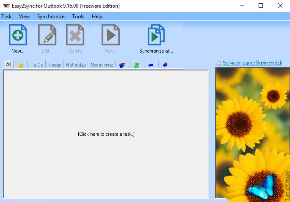 Easy2Sync for Outlook main screen