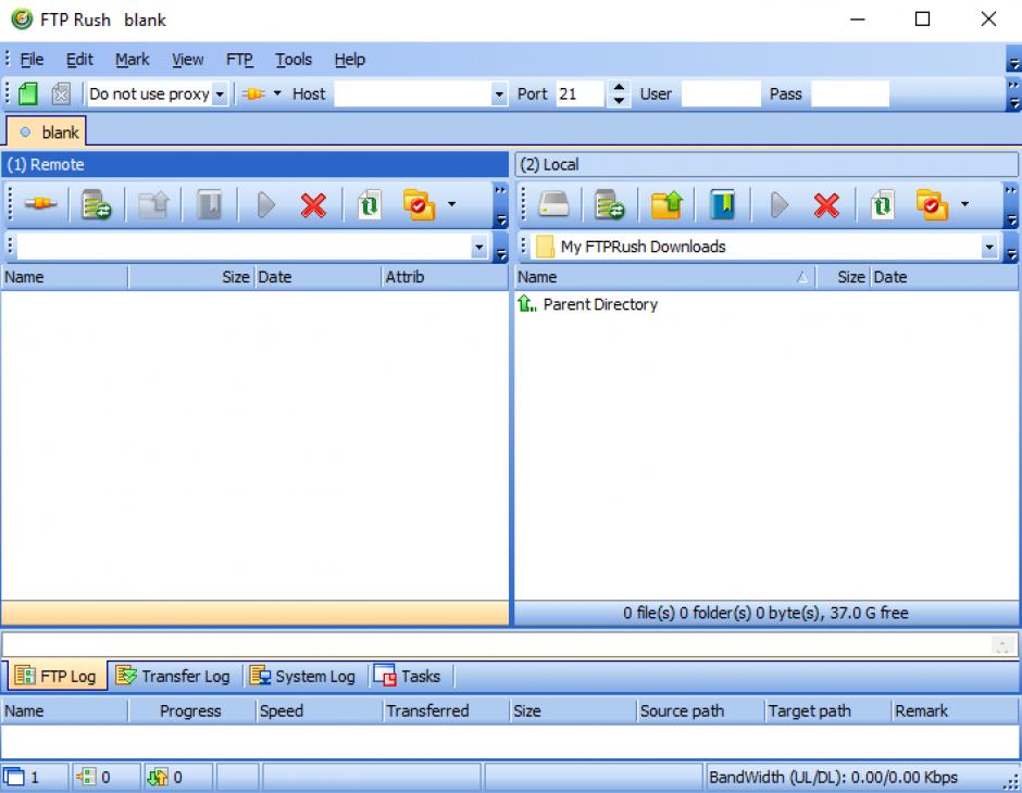 screenshot of program