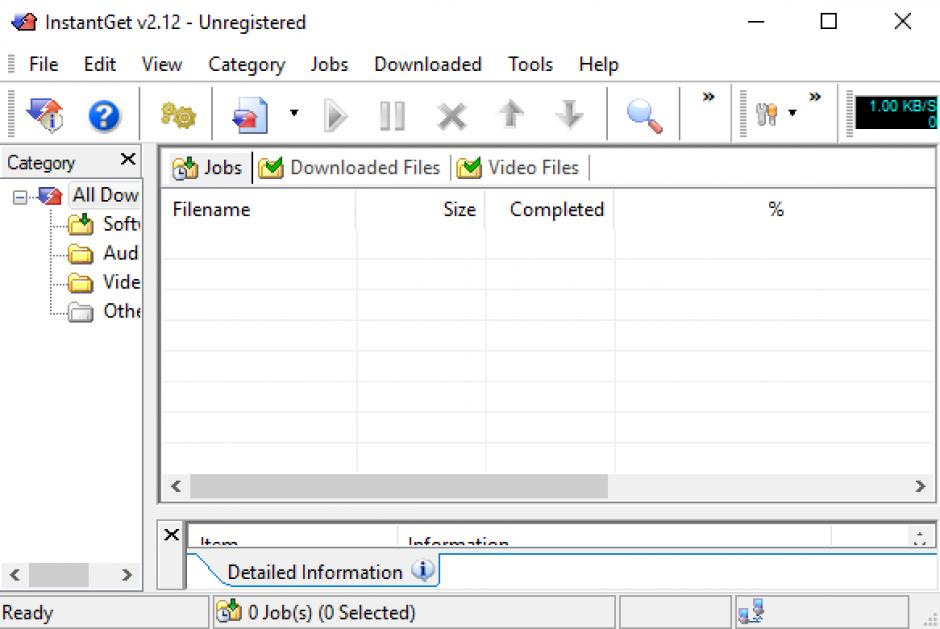 screenshot of program