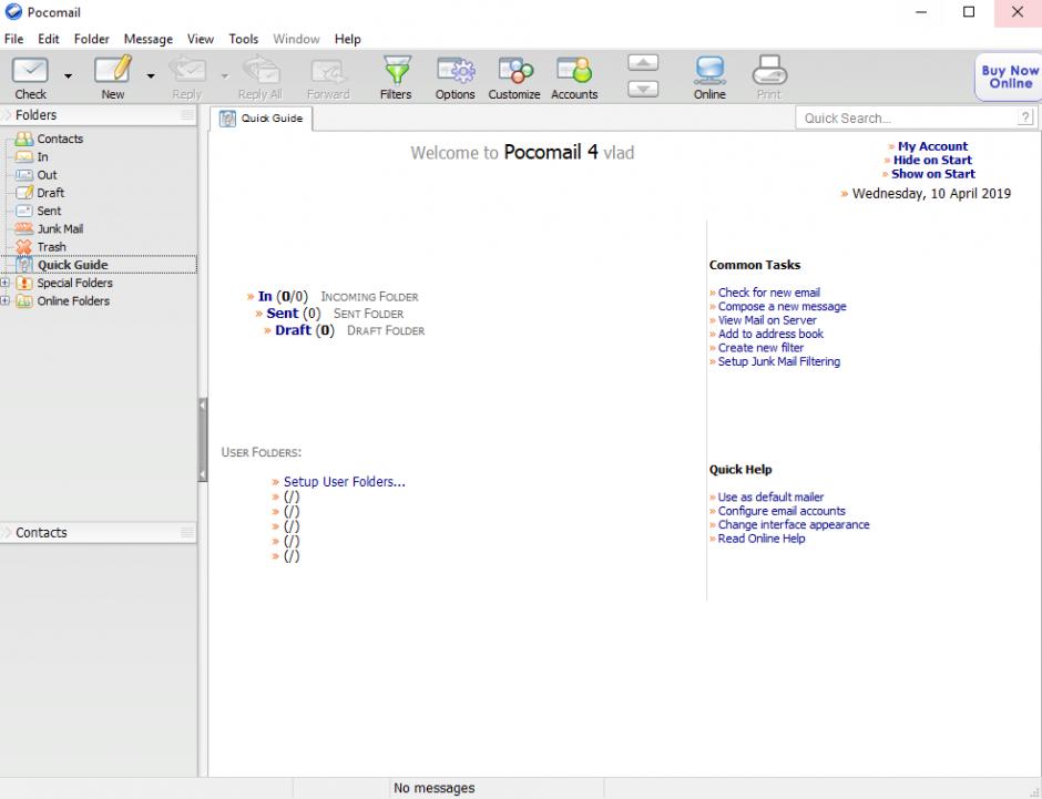 screenshot of program