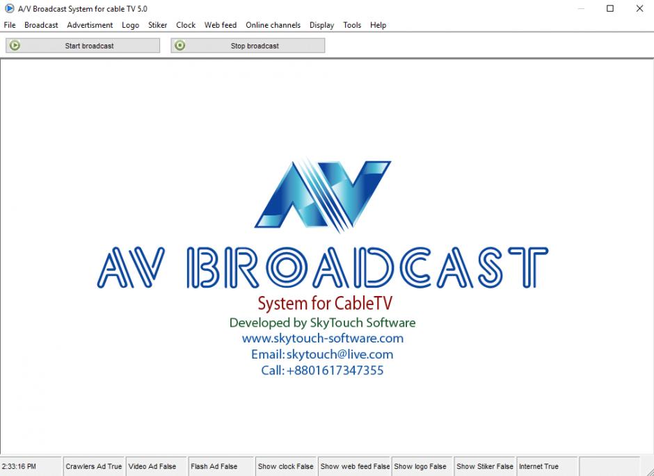 screenshot of program