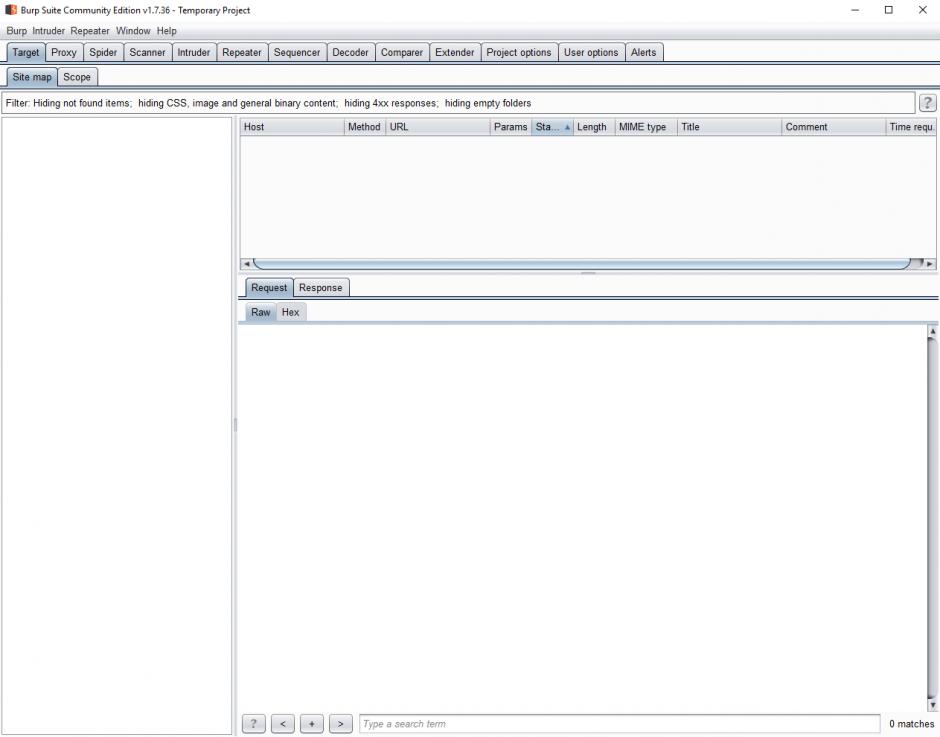 Burp Suite Community Edition main screen