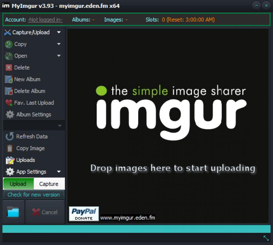 MyImgur main screen