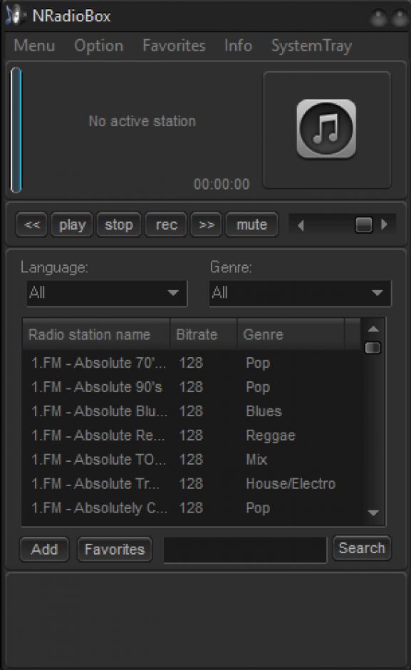 NRadioBox main screen