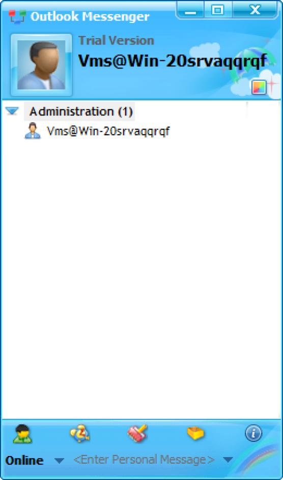 OutlookMessenger main screen