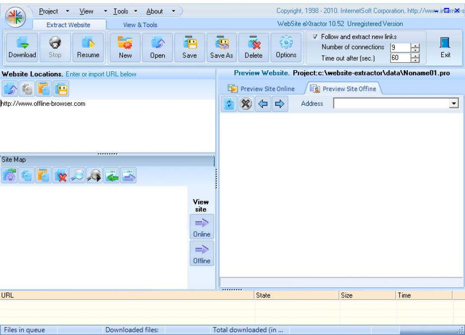 screenshot of program