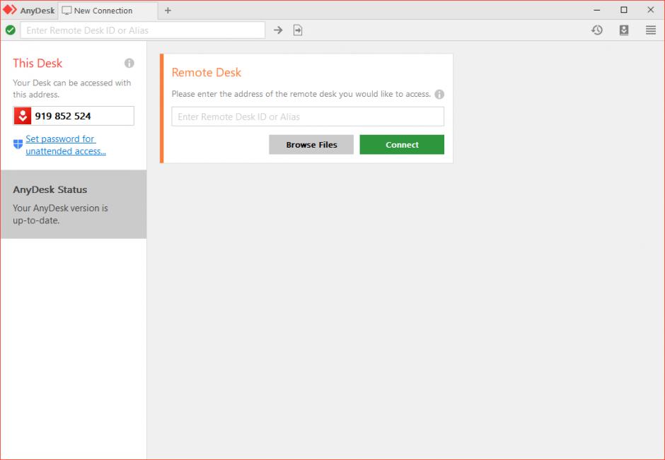 AnyDesk main screen