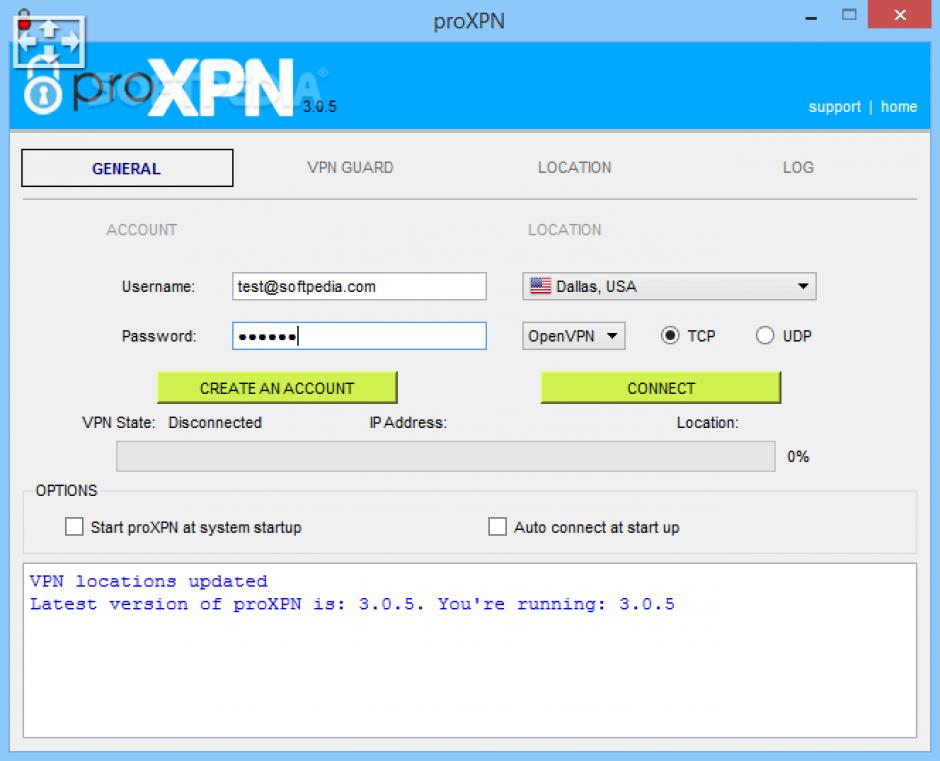 proXPN main screen