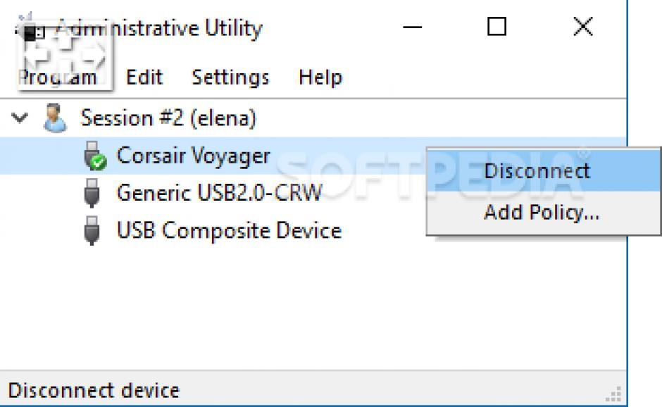 USB For Remote Desktop main screen