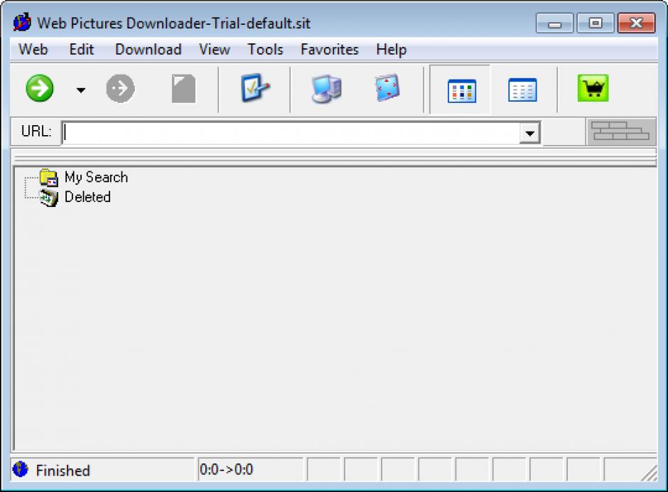 Web Pictures Downloader main screen