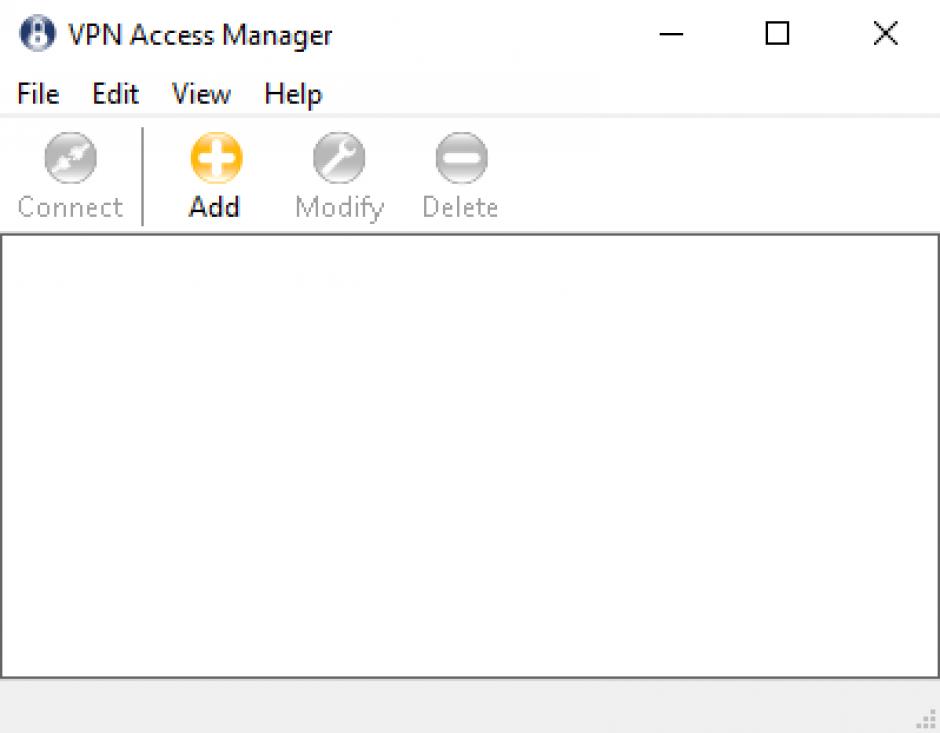 VPN Access Manager main screen