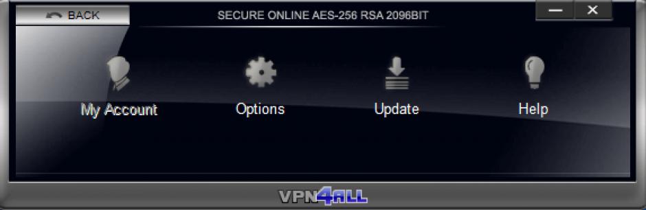 VPN4All main screen