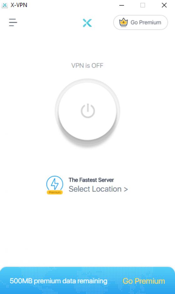 X-VPN main screen