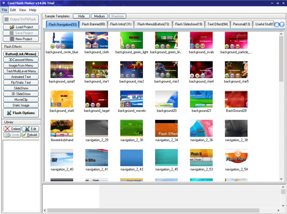 Cool Flash Maker main screen