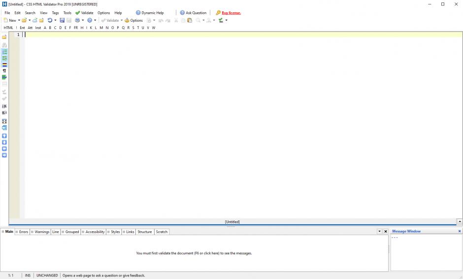 CSS HTML Validator Pro 2019 main screen