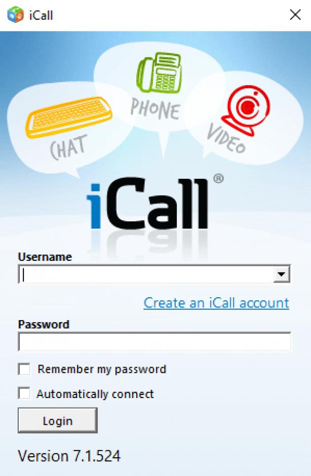 iCall main screen