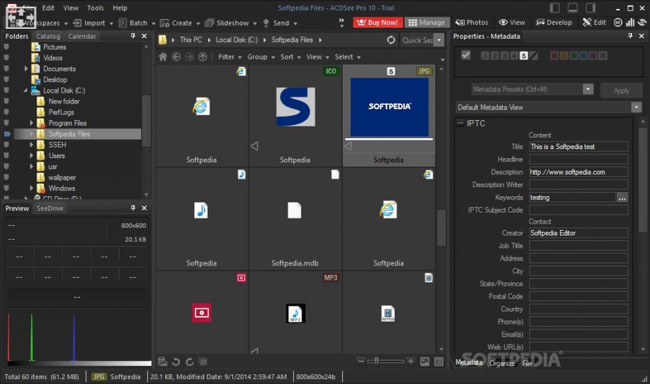 ACDSee Photo Studio Professional 2019 main screen