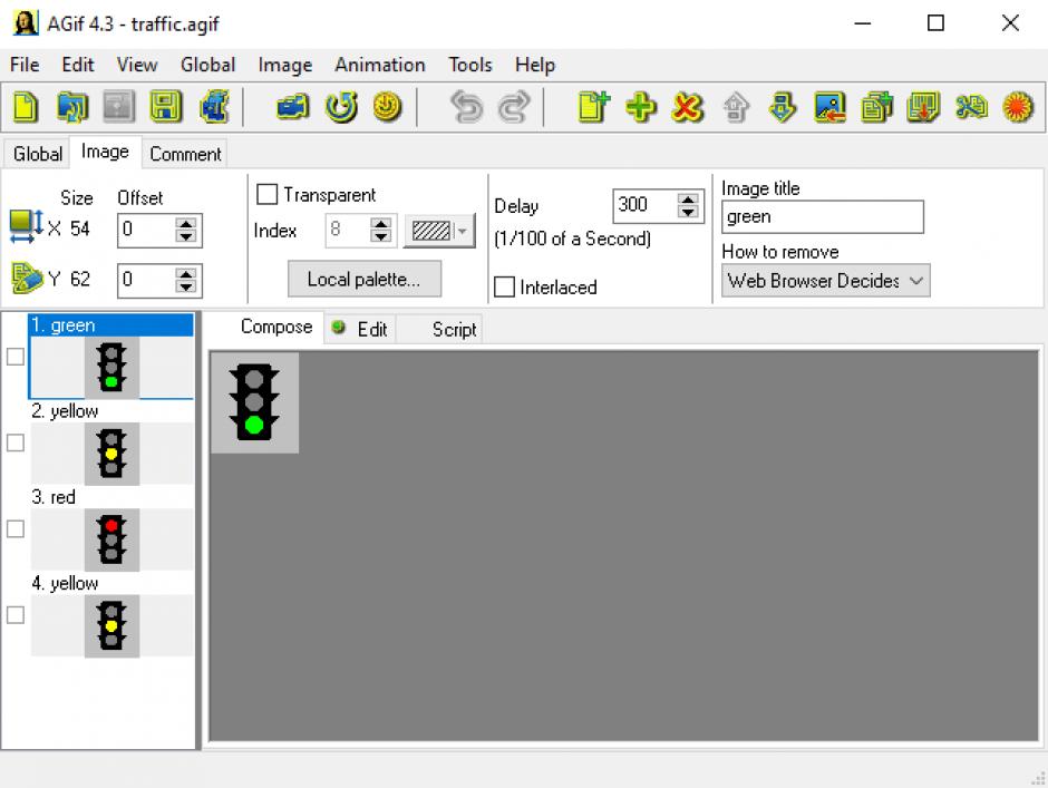 screenshot of program