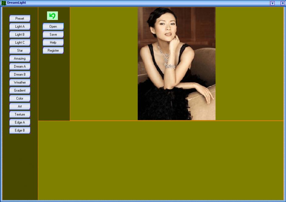 DreamLight Photo Editor main screen