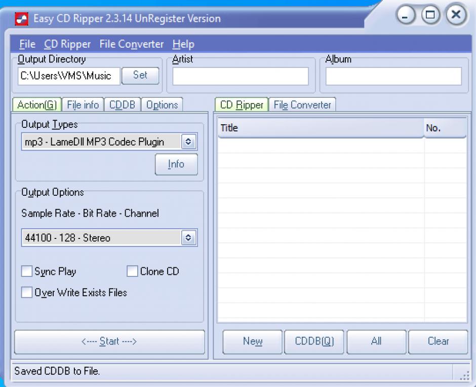 screenshot of program