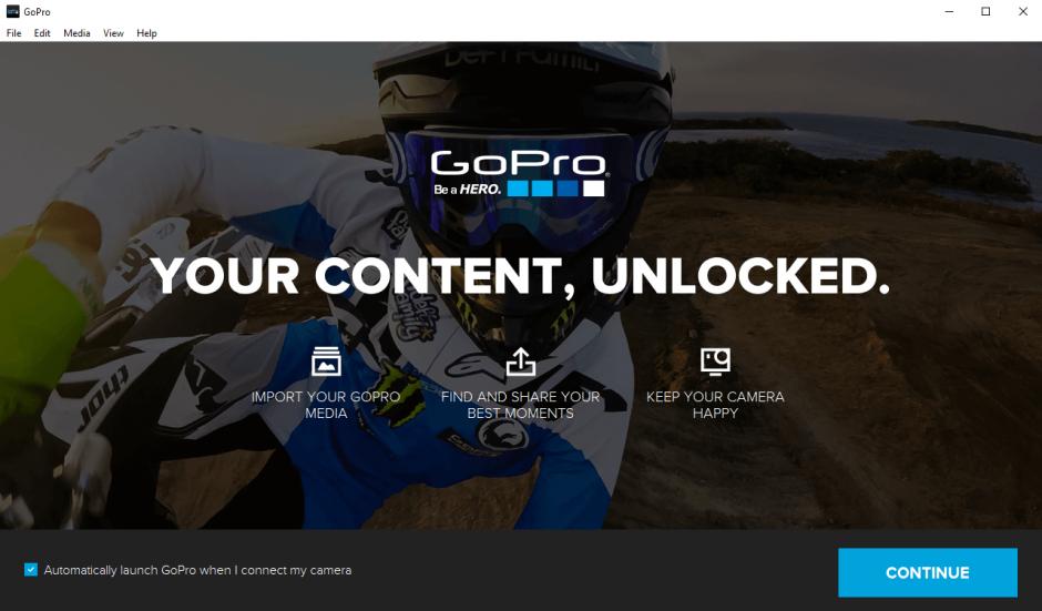 GoPro Studio main screen