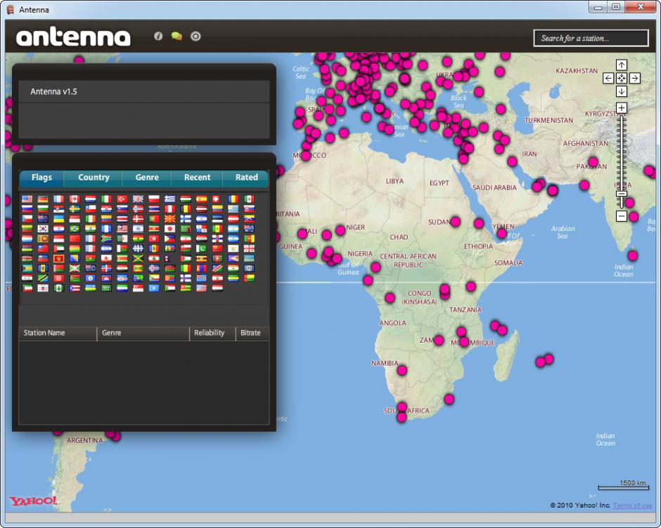 Antenna main screen