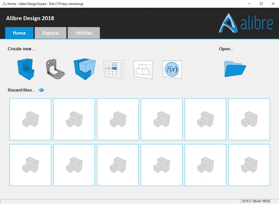 Alibre Design Expert main screen