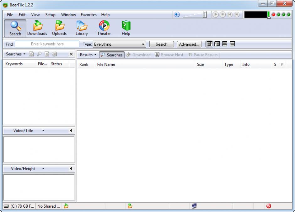 screenshot of program