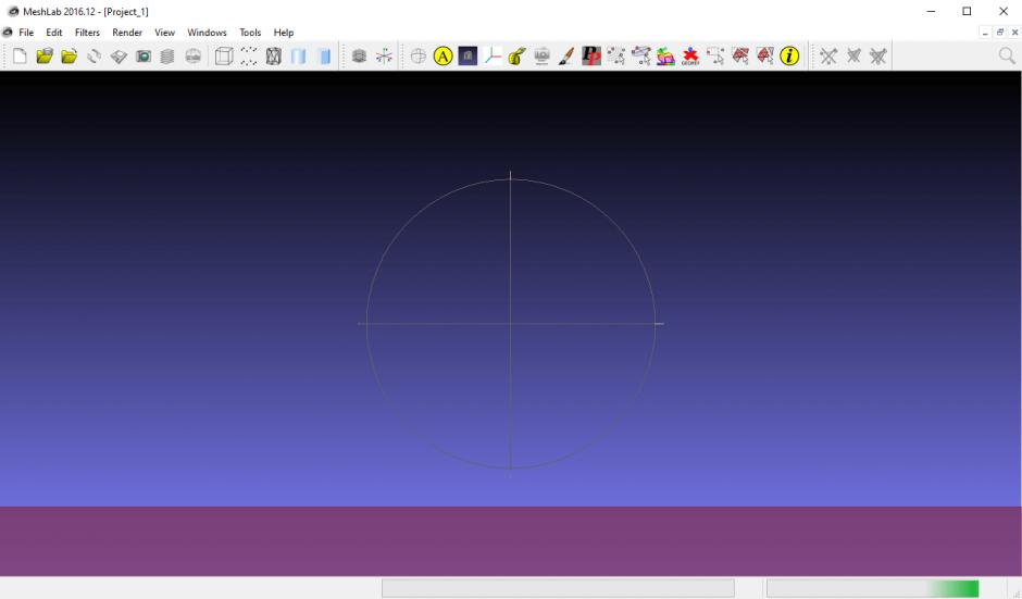 MeshLab 2016 main screen