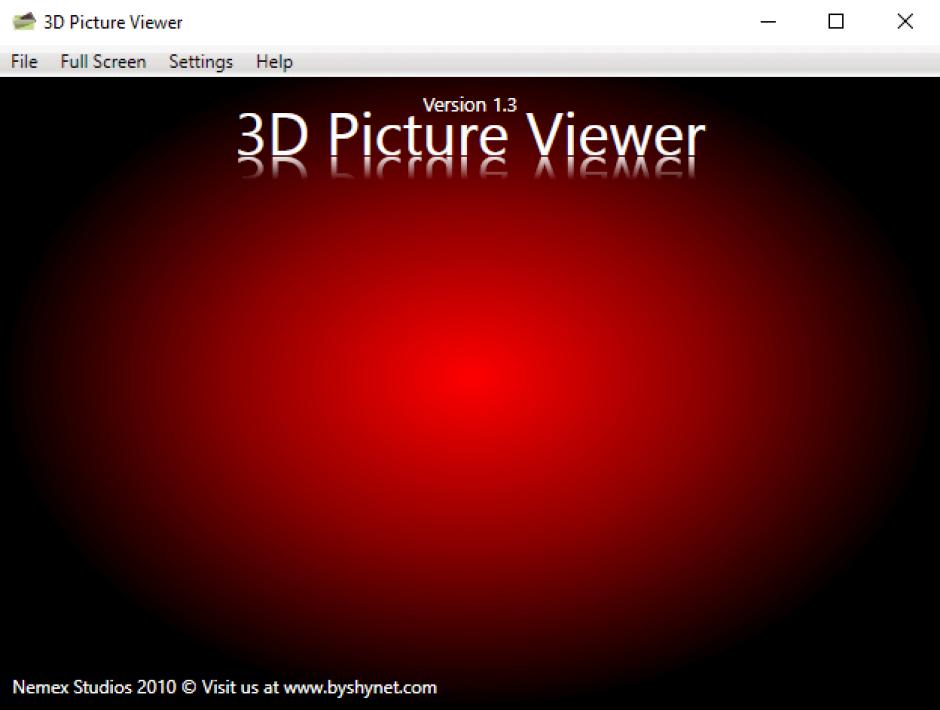 3D Picture Viewer main screen