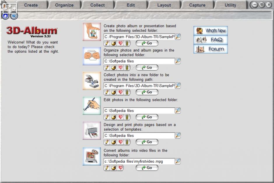 screenshot of program