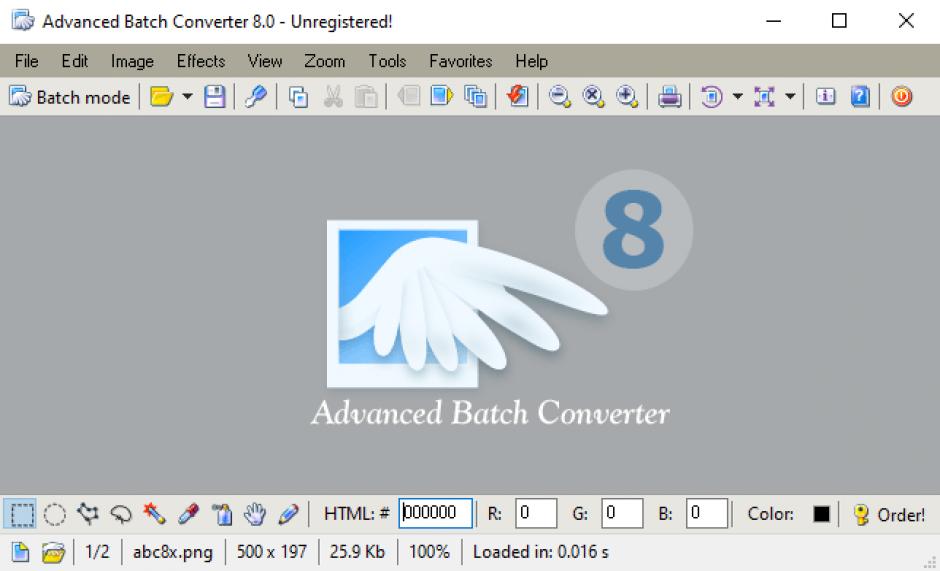 Advanced Batch Converter main screen