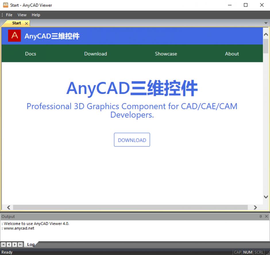 screenshot of program