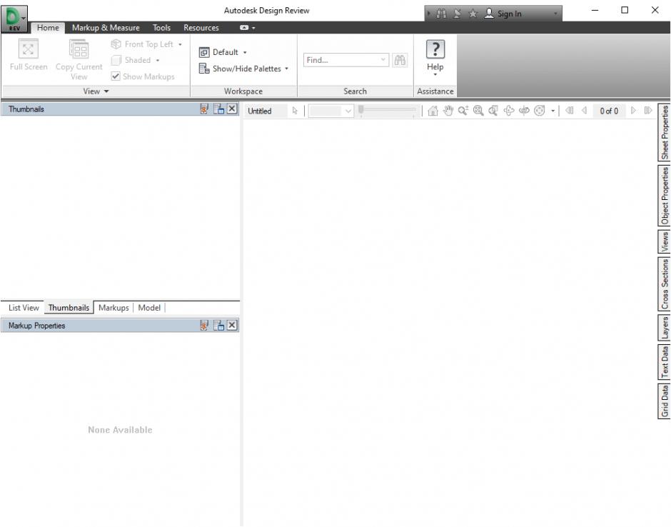 Autodesk Design Review main screen