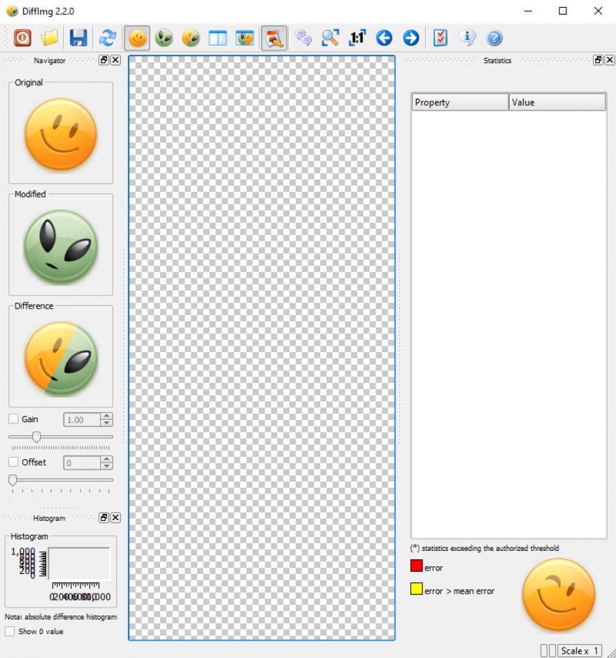 DiffImg main screen