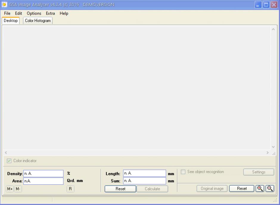 screenshot of program