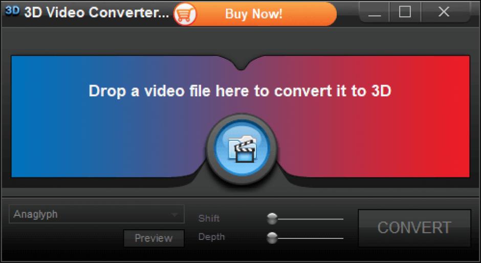 3D Video Converter main screen