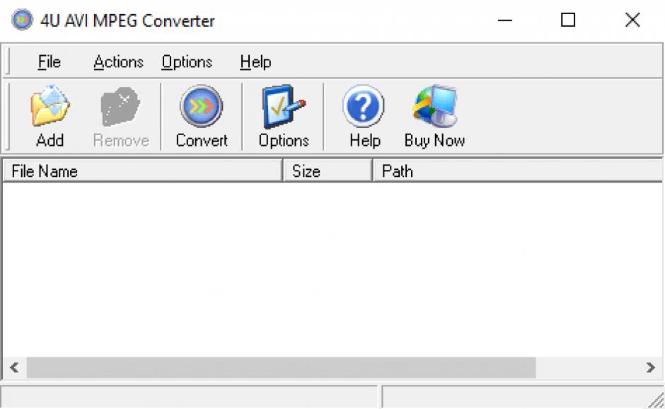 4U AVI MPEG Converter main screen