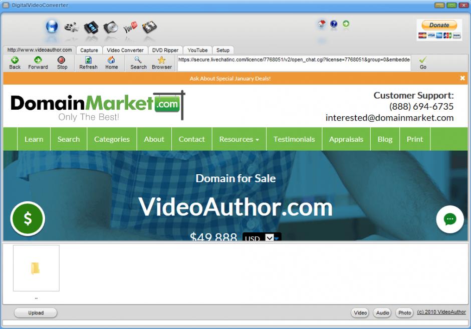 Digital Video Converter main screen