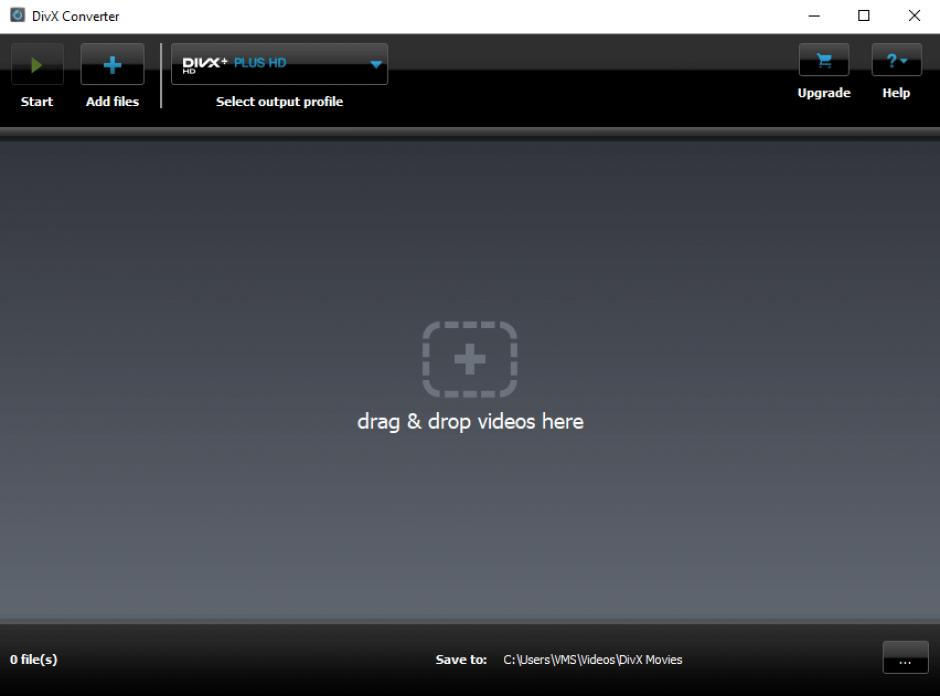 DivX Converter main screen