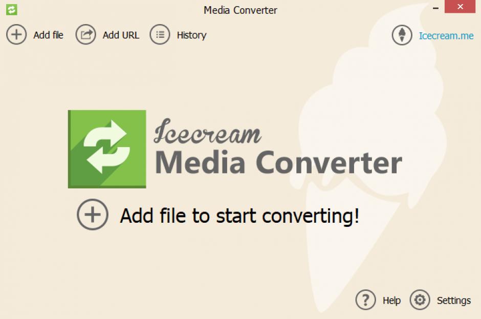 Icecream Media Converter main screen