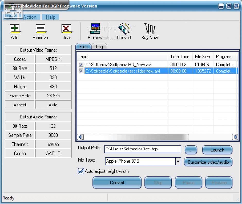 screenshot of program